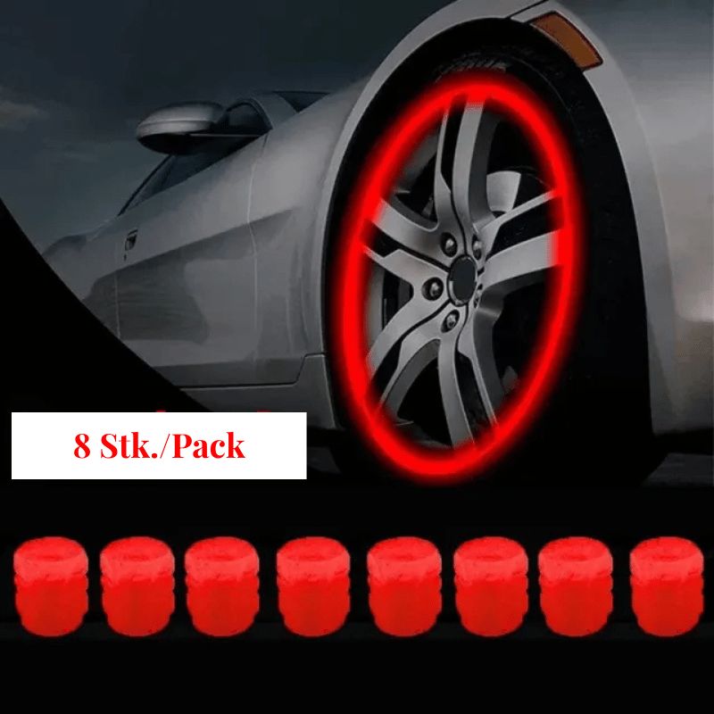 Glow Tire Valve Caps – Luminous Universal Valve Caps for Cars