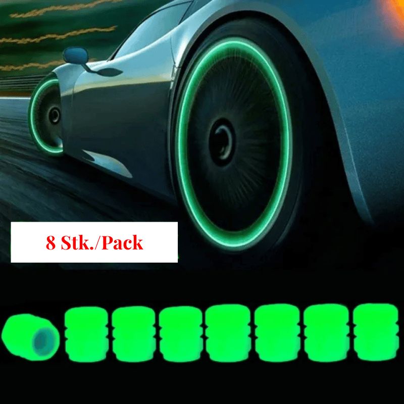 Glow Tire Valve Caps – Luminous Universal Valve Caps for Cars