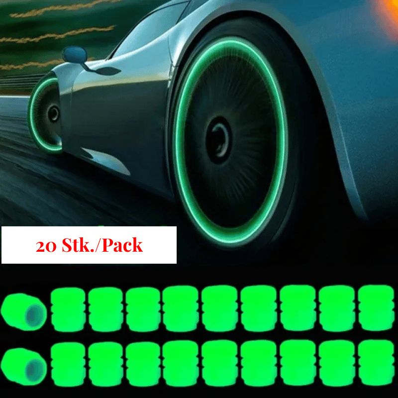 Glow Tire Valve Caps – Luminous Universal Valve Caps for Cars