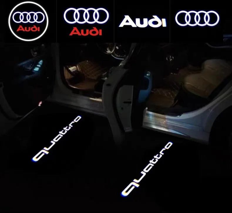 Audi LED door logo projector welcome puddle lights