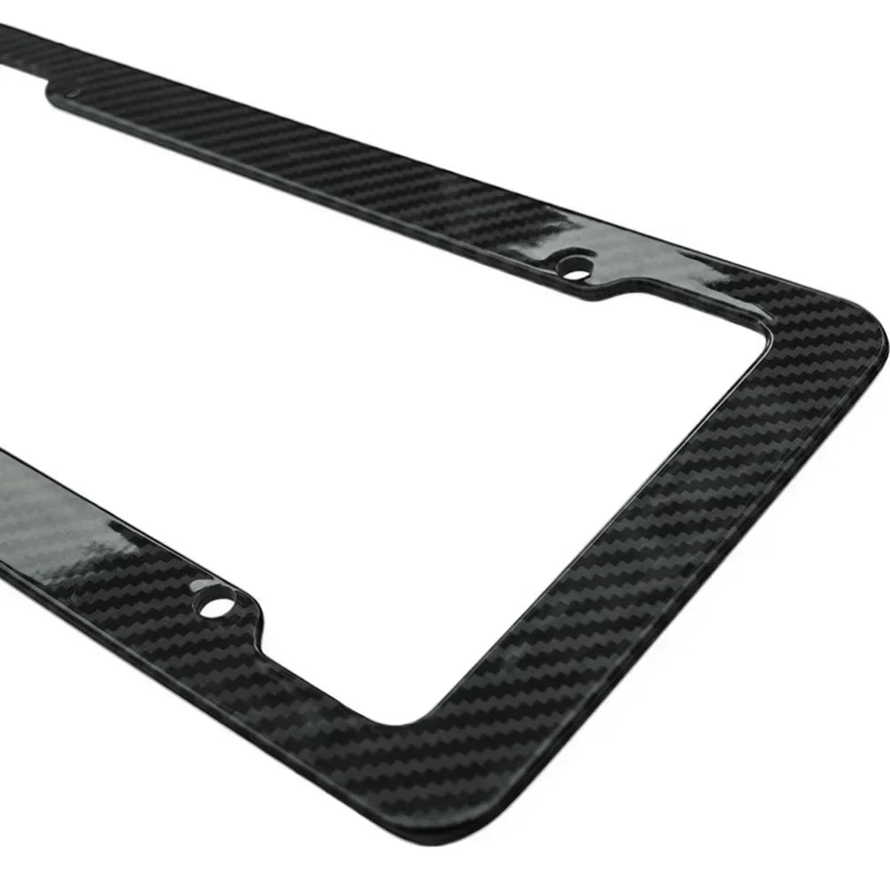 Kennzeichenhalter in Carbon-Optik – Universeller Kfz-Kennzeichenhalter mit Schraubensatz