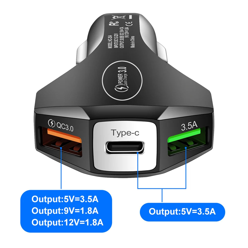 35-W-Audi-USB-C-Schnellladegerät fürs Auto – Typ-C- und USB-Autoladeadapter im S-Line-Design