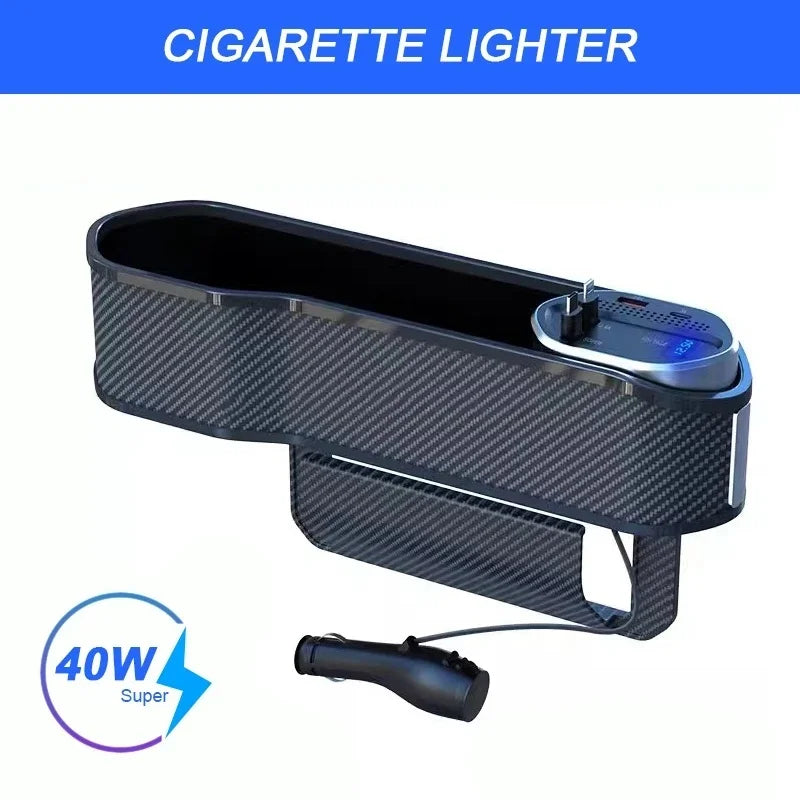 Multifunktionaler Auto-Sitzspalt-Halter mit Wireless Charging & 40W USB/USB-C Ladeanschluss