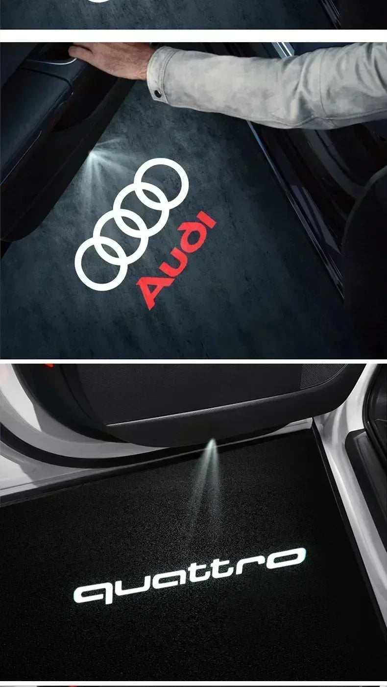 Audi LED Door Logo Projector – Welcome Puddle Lights for A3 A4 Q5 (2PCS)
