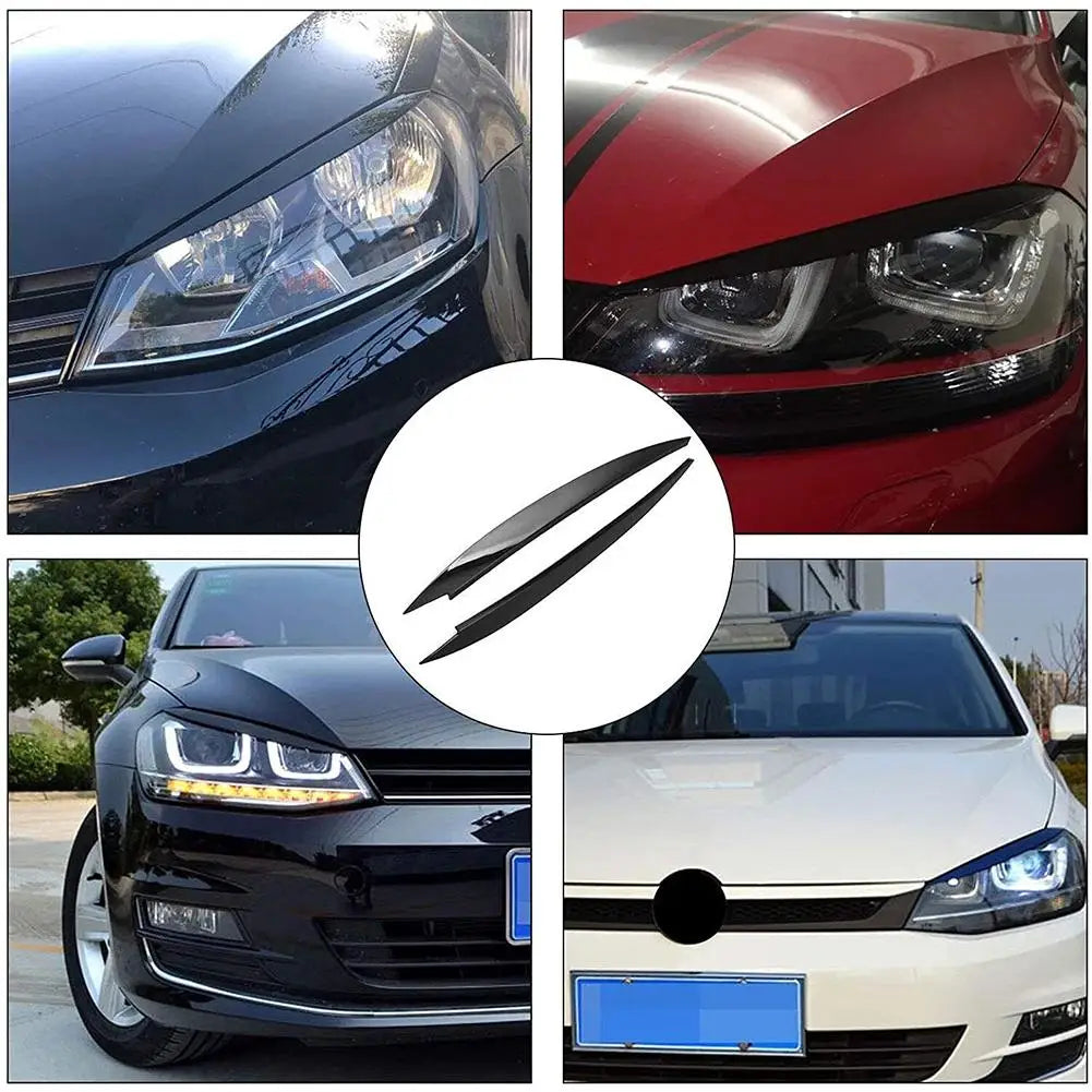 VW Golf 7 / 7.5 GTI R Headlight Eyelid Trim – Sport Headlight Eyebrow Cover (2-Piece Set)