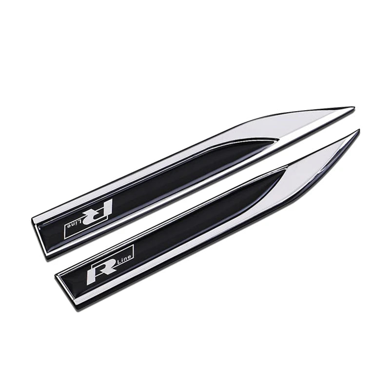 R-Line 3D Metall-Emblem für VW – Seitlicher Kotflügel-Aufkleber (2-teiliges Set)
