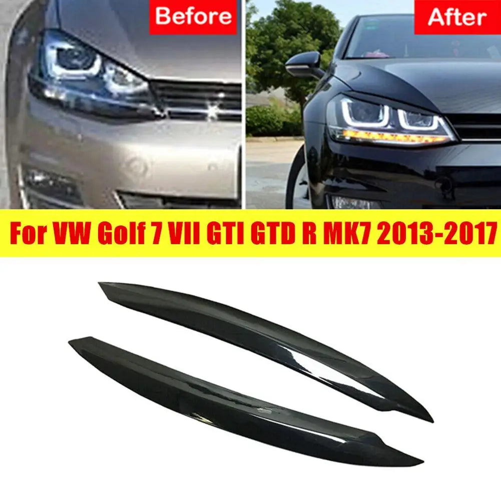 VW Golf 7 / 7.5 GTI R Headlight Eyelid Trim – Sport Headlight Eyebrow Cover (2-Piece Set)