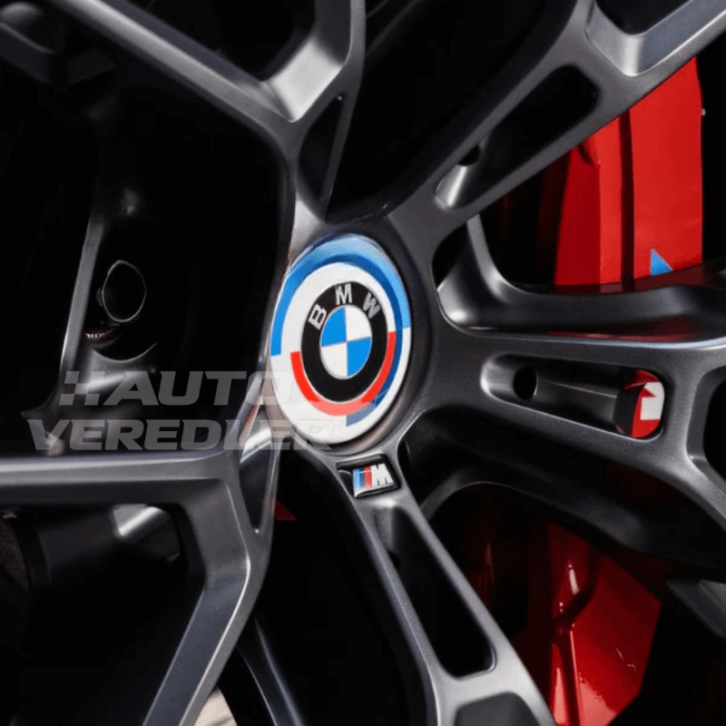 BMW M 50th Anniversary Emblem Set – Complete Badge Kit for Hood, Trunk, Steering Wheel & Wheel Center Caps