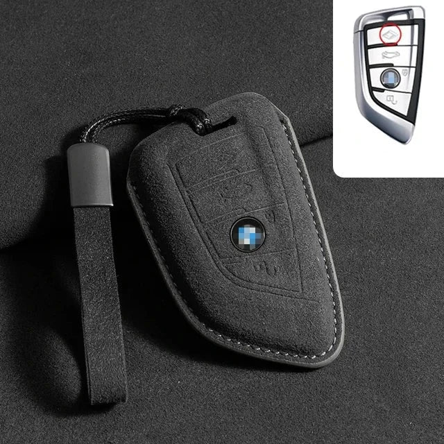 Wildleder-Schutzhülle für BMW-Schlüssel – Passgenauer Schutz, Signal unverändert