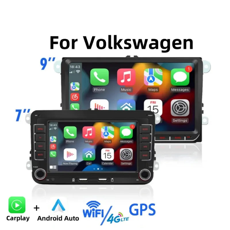 Android-Multimediasystem mit GPS und CarPlay für Volkswagen Fahrzeuge


