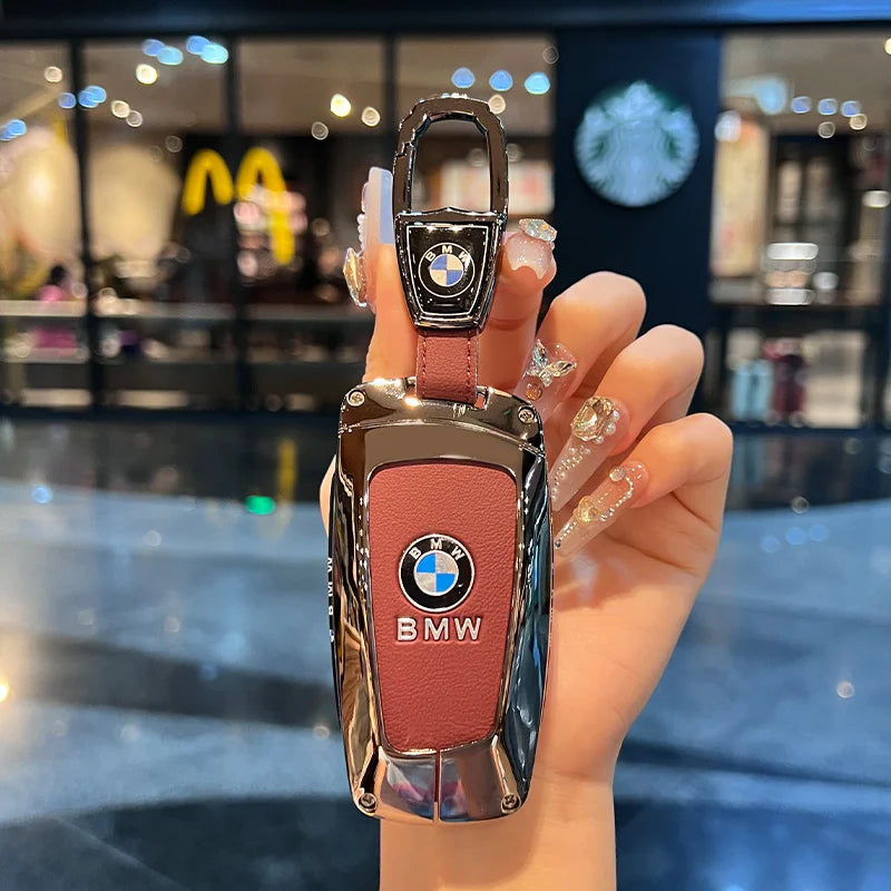 Klappschlüssel-Etui für BMW – Eleganter Schutz mit Leder-Design und Schlüsselanhänger