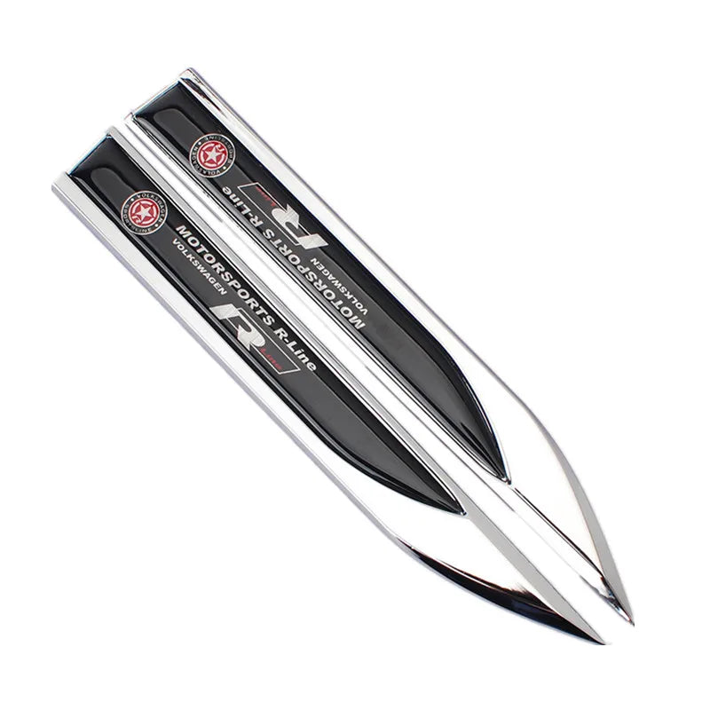 R-Line 3D Metall-Emblem für VW – Seitlicher Kotflügel-Aufkleber (2-teiliges Set)
