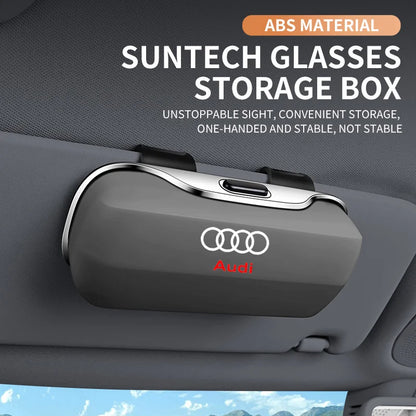 Sonnenbrillenhalter für Audi – Premium Aufbewahrungsbox für Sonnenblenden (Q3, Q5, Q7, Q8, A3, A4, A5, A6, A7, A8)