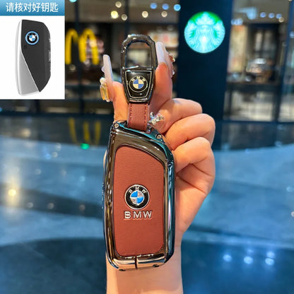 Klappschlüssel-Etui für BMW – Eleganter Schutz mit Leder-Design und Schlüsselanhänger