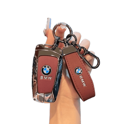 Klappschlüssel-Etui für BMW – Eleganter Schutz mit Leder-Design und Schlüsselanhänger