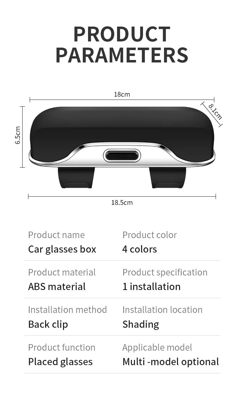 Sonnenbrillenhalter für Audi – Premium Aufbewahrungsbox für Sonnenblenden (Q3, Q5, Q7, Q8, A3, A4, A5, A6, A7, A8)