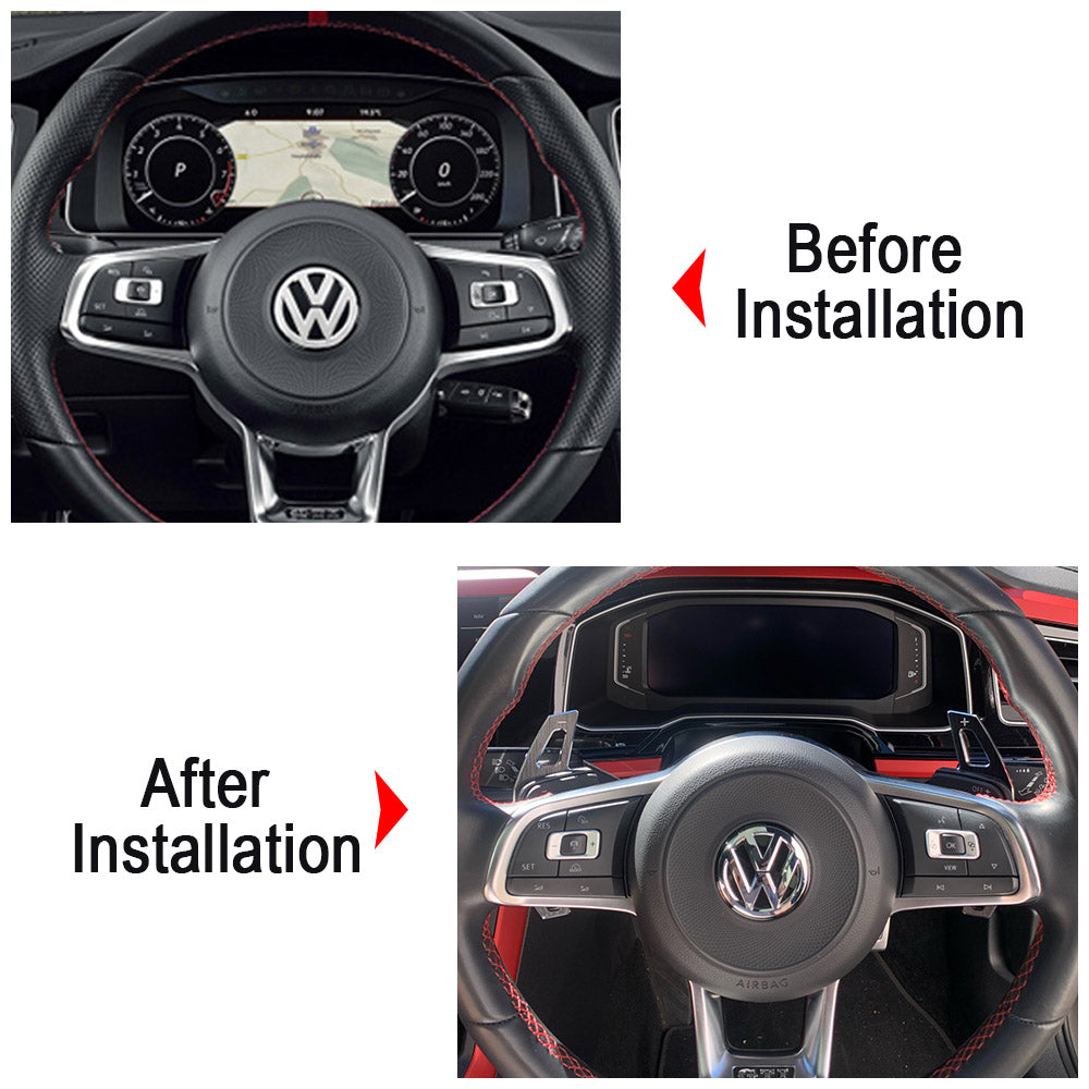Paddle Shift Extension Sticker – Premium Aluminum Shifter for VW Golf GTI, MK7, Polo, Scirocco, Jetta GLI & More