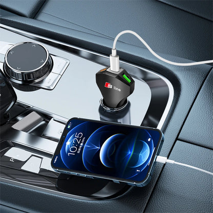 35W Schnellladegerät für Audi – Typ-C & USB Auto Ladeadapter S-Line Design