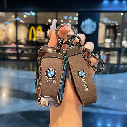 Klappschlüssel-Etui für BMW – Eleganter Schutz mit Leder-Design und Schlüsselanhänger
