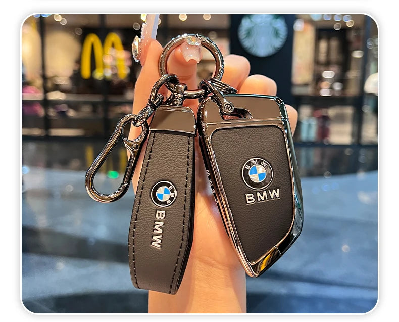 Klappschlüssel-Etui für BMW – Eleganter Schutz mit Leder-Design und Schlüsselanhänger