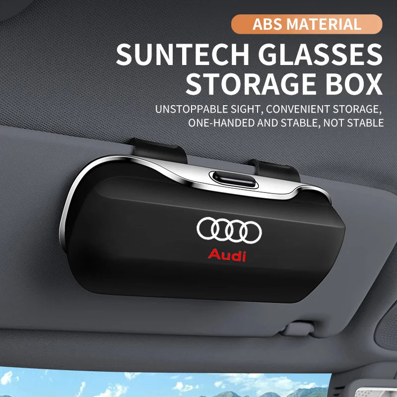 Sonnenbrillenhalter für Audi – Premium Aufbewahrungsbox für Sonnenblenden (Q3, Q5, Q7, Q8, A3, A4, A5, A6, A7, A8)