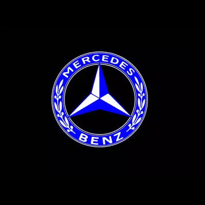 2er-Set LED Türlicht-Projektor mit Mercedes-Benz Logo – kompatibel mit W212, W205, AMG, GLA, GLC, GLB, GLE und mehr