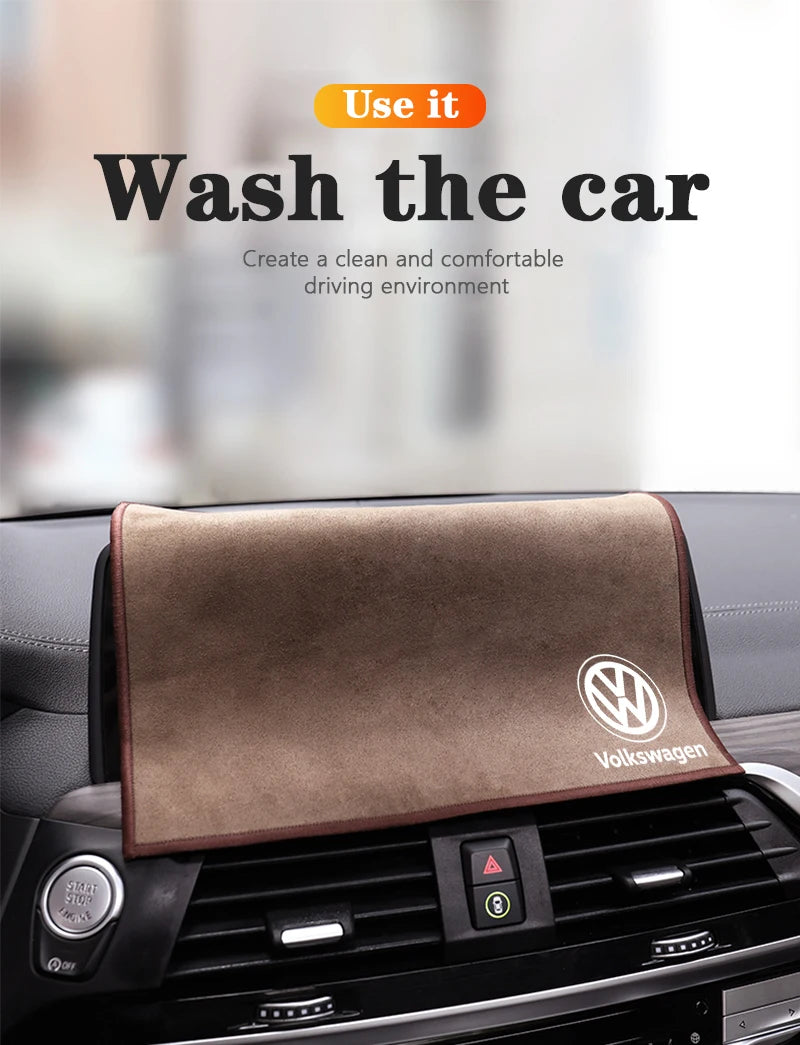 VW Microfiber Cleaning Cloth – Premium Car Care Towel for Interior & Exteri