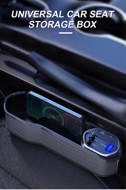 Multifunktionaler Auto-Sitzspalt-Halter mit Wireless Charging & 40W USB/USB-C Ladeanschluss