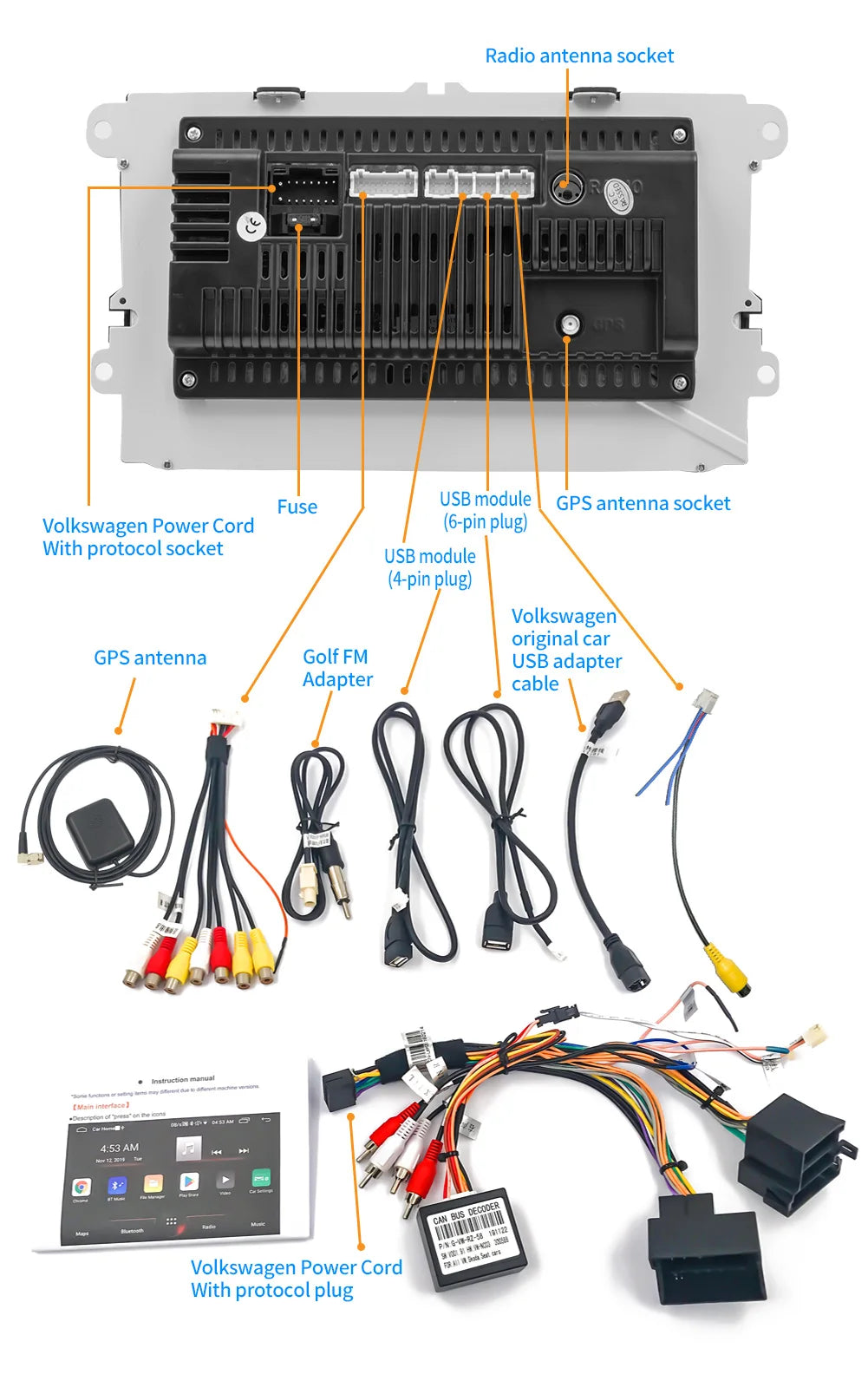 Android Car Stereo for Volkswagen – CarPlay, Android Auto & GPS
