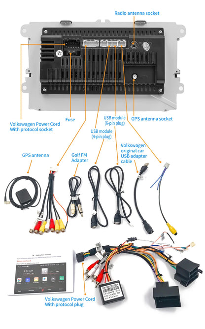 Android-Multimediasystem für Volkswagen mit CarPlay, Android Auto & GPS