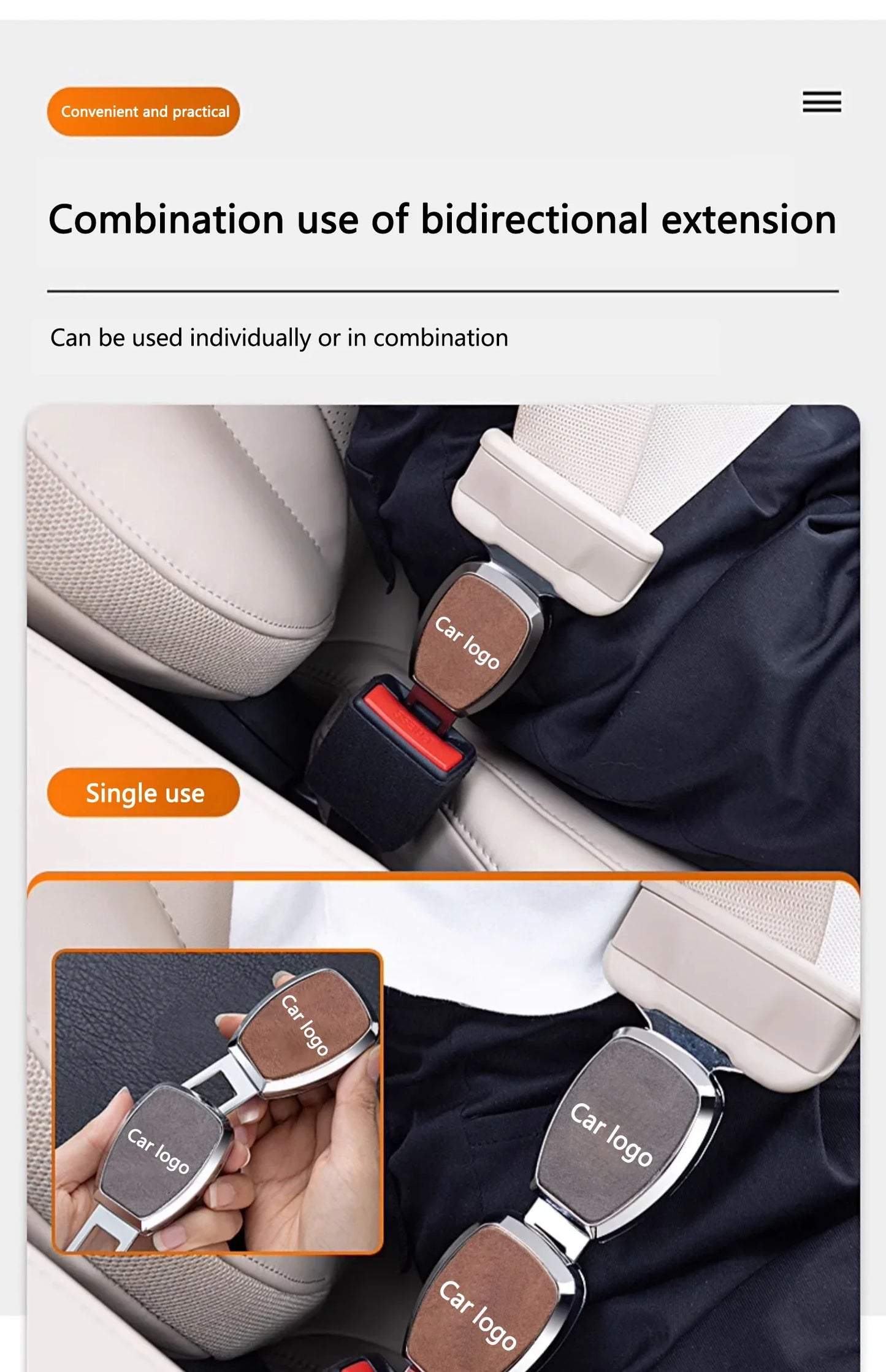 Sicherheitsgurt Verlängerungsclip für Audi – Sitzgurt Schnalle & Schlossabdeckung (A1–Q8, RS Modelle)