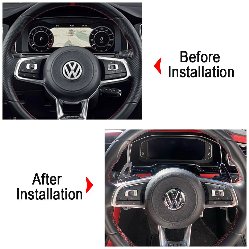 Paddle Shift Extension Sticker – Premium Aluminum Shifter for VW Golf GTI, MK7, Polo, Scirocco, Jetta GLI & More