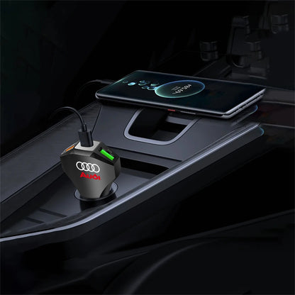 35W Schnellladegerät für Audi – Typ-C & USB Auto Ladeadapter S-Line Design