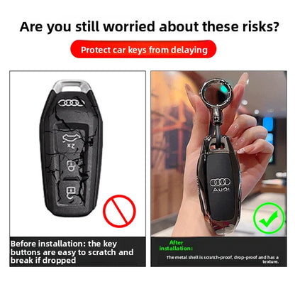 Schlüsseletui aus Zinklegierung für Audi – Stilvoller Schutz für Ihren Autoschlüssel