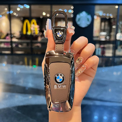 Klappschlüssel-Etui für BMW – Eleganter Schutz mit Leder-Design und Schlüsselanhänger