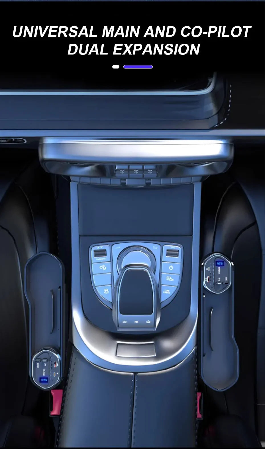 Multifunktionaler Auto-Sitzspalt-Halter mit Wireless Charging & 40W USB/USB-C Ladeanschluss