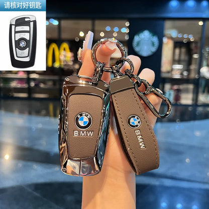 Klappschlüssel-Etui für BMW – Eleganter Schutz mit Leder-Design und Schlüsselanhänger