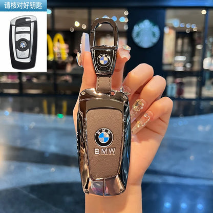 Klappschlüssel-Etui für BMW – Eleganter Schutz mit Leder-Design und Schlüsselanhänger