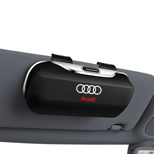 Audi sunglasses holder clip-on car visor glasses case – ABS storage box for Q3 Q5 Q7 Q8 A3 A4 A6