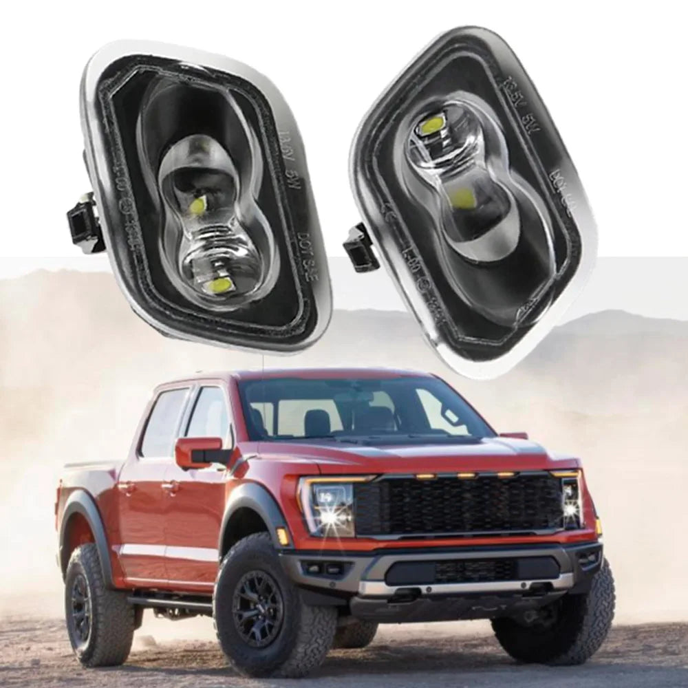 2PCS LED puddle lights under mirror for Ford F-150 F-250 F-350 F-450 (2015–2021)
