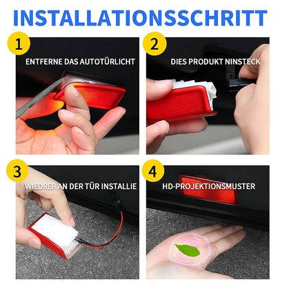 2er-Set LED Türlicht-Projektor mit Mercedes-Benz Logo – kompatibel mit W212, W205, AMG, GLA, GLC, GLB, GLE und mehr