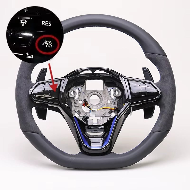 Lenkrad für VW Golf 8 GTI MK8 mit Touch-Tasten & Schaltwippen – Modell R