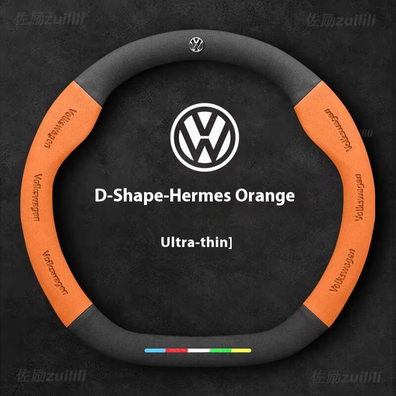 AutoVeredler Lenkradabdeckung aus Wildleder – Rund Weinrot für VW