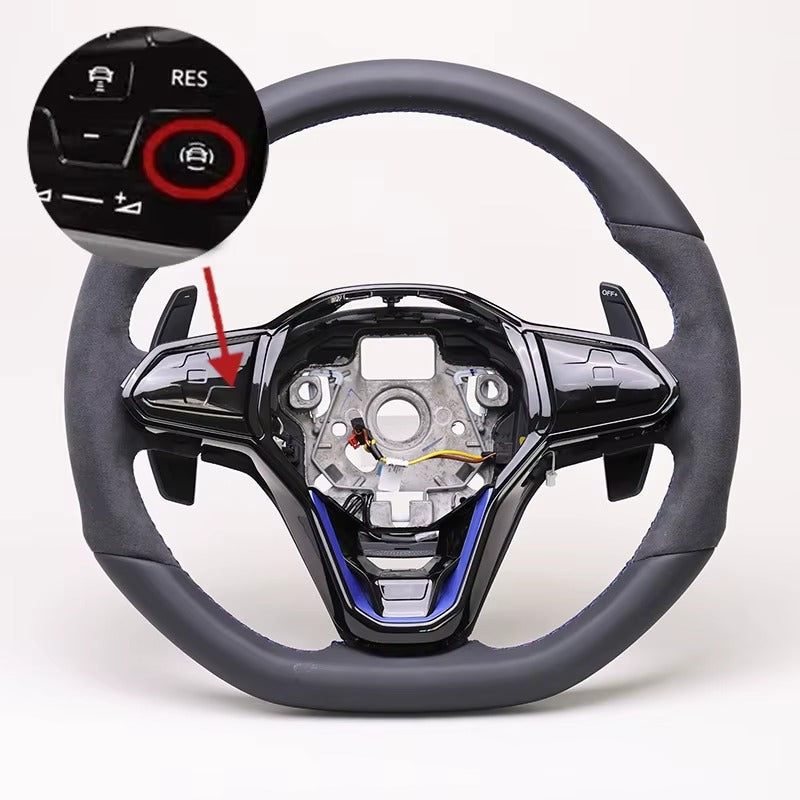 Lenkrad für VW Golf 8 GTI MK8 mit Touch-Tasten & Schaltwippen – Modell R